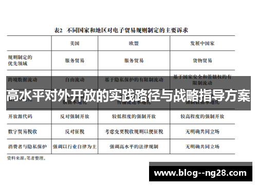 高水平对外开放的实践路径与战略指导方案